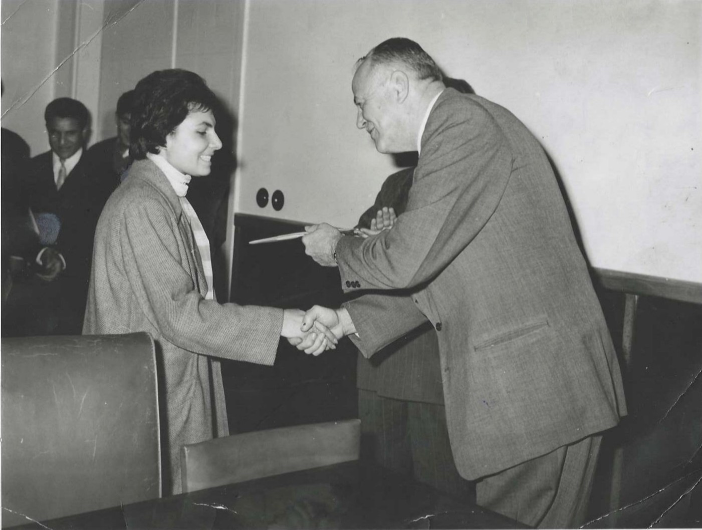 Receiving scholarship from the American Point Four Program